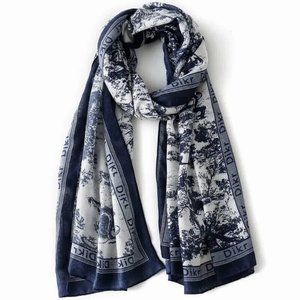 Ciormis Women's Trendy Autumn Lightweight Neck Warmer Scarf Blue Animal print